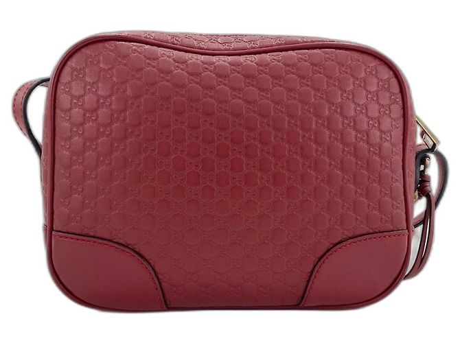 Borsa a tracolla in pelle rossa Gucci Rosso - vista 3