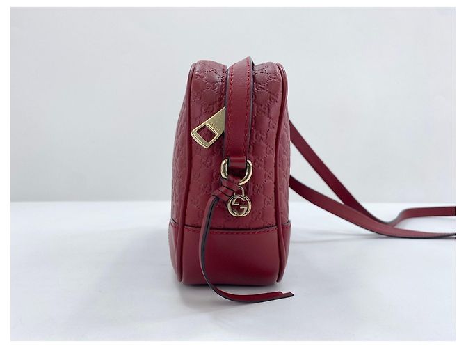 Borsa a tracolla in pelle rossa Gucci Rosso - vista 4