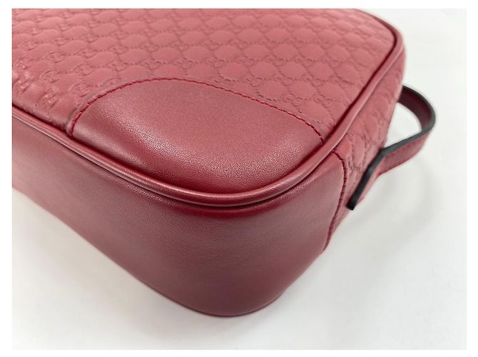 Borsa a tracolla in pelle rossa Gucci Rosso - vista 8