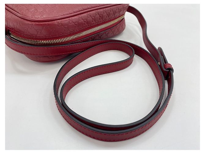 Borsa a tracolla in pelle rossa Gucci Rosso - vista 9
