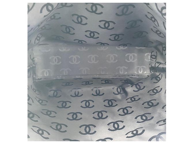 Borsa Tote Chanel in denim blu - vista 12