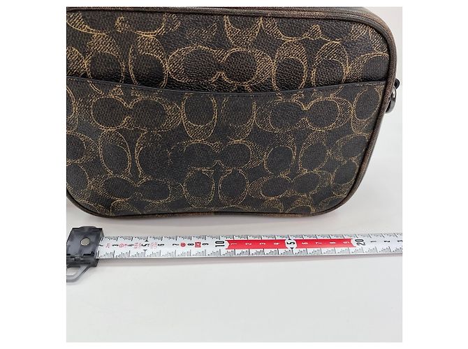 Borsa a tracolla Coach Finlay Crossbody Signature Marrone - vista 4