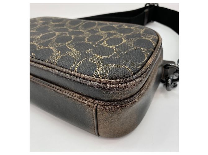 Borsa a tracolla Coach Finlay Crossbody Signature Marrone - vista 8