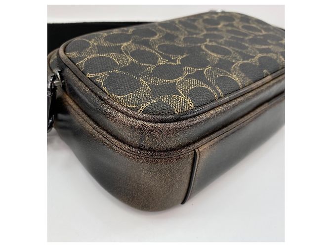 Borsa a tracolla Coach Finlay Crossbody Signature Marrone - vista 9