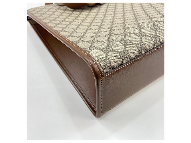 Borsa Tote 2-Way Gucci Interlocking G marrone - vista 6