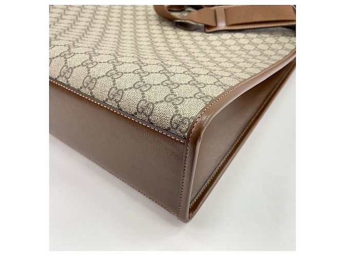 Borsa Tote 2-Way Gucci Interlocking G marrone - vista 7
