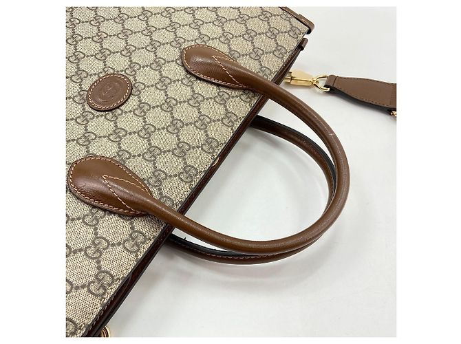 Borsa Tote 2-Way Gucci Interlocking G marrone - vista 8