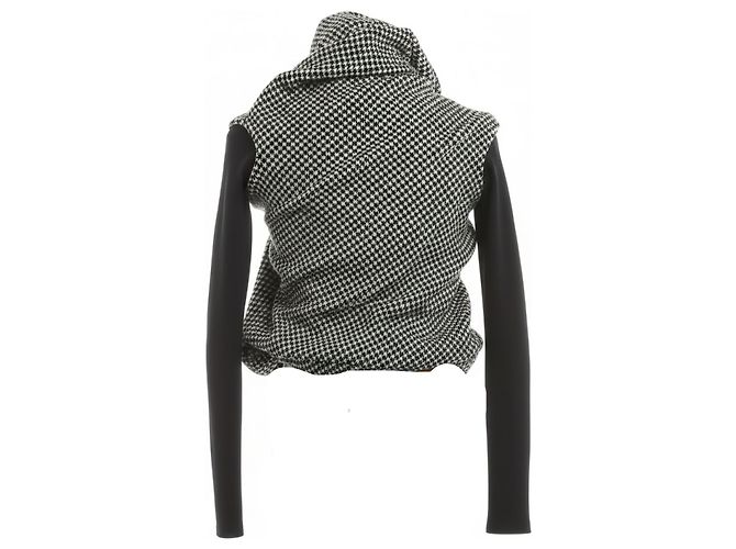 Autre Marque Women's houndstooth pattern jacket Black Sand - view 3