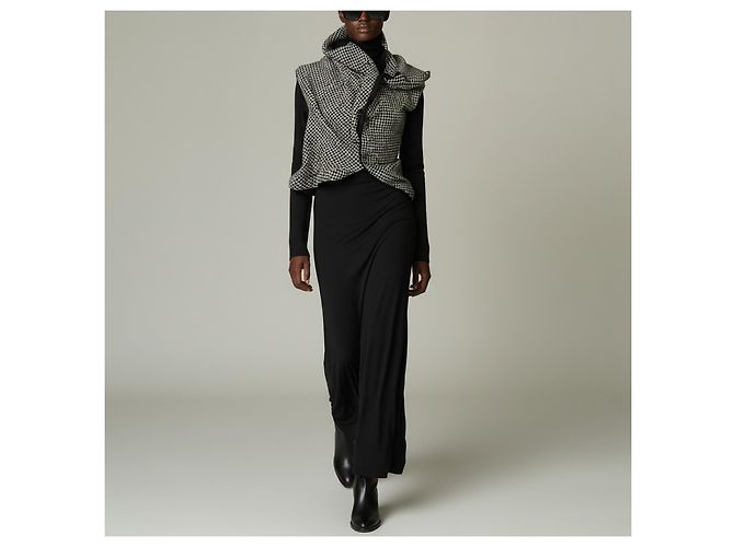 Autre Marque Women's houndstooth pattern jacket Black Sand - view 5