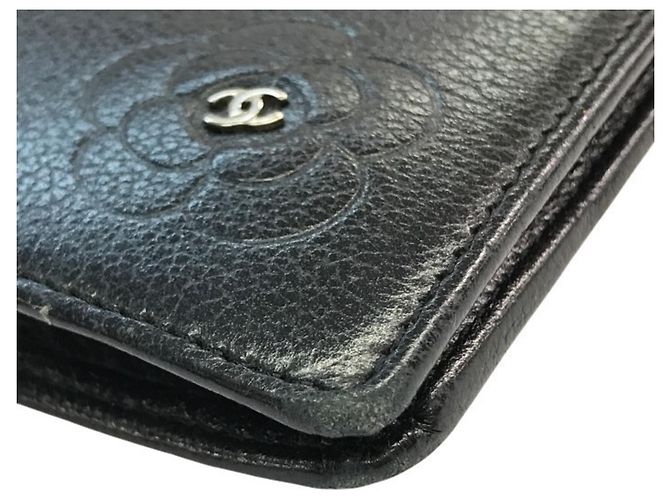 Chanel Camellia Leder-Brieftasche in Schwarz - Ansicht 3