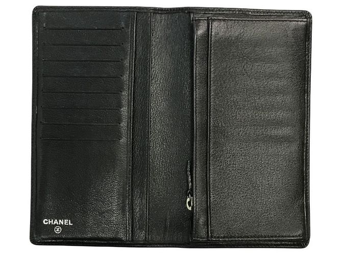 Chanel Camellia Leder-Brieftasche in Schwarz - Ansicht 7