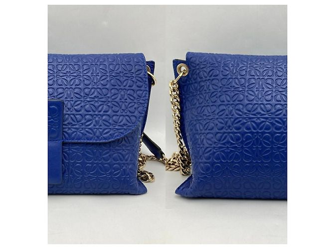 Borsa a Spalla con Catena Loewe Avenue Blu - vista 2