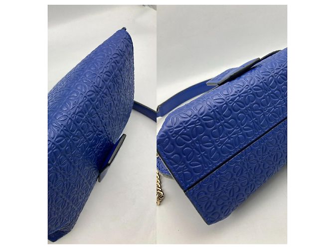 Borsa a Spalla con Catena Loewe Avenue Blu - vista 3
