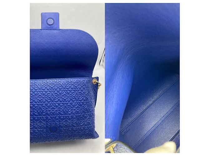 Borsa a Spalla con Catena Loewe Avenue Blu - vista 8