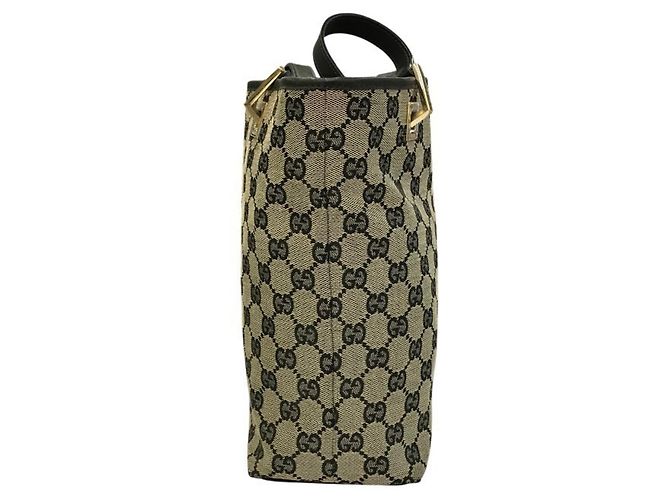 Borsa Tote Gucci GG Canvas nera Nero - vista 3