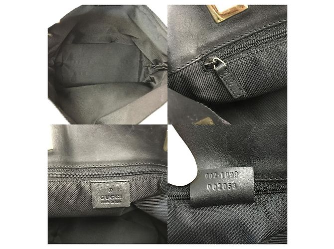 Borsa Tote Gucci GG Canvas nera Nero - vista 8
