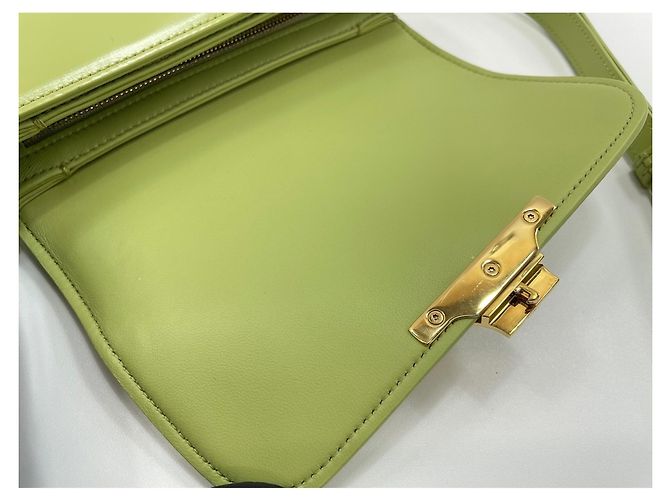 Céline Borsa a tracolla Teen in pelle verde Celine - vista 11