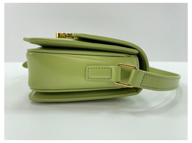 Céline Borsa a tracolla Teen in pelle verde Celine - vista 4