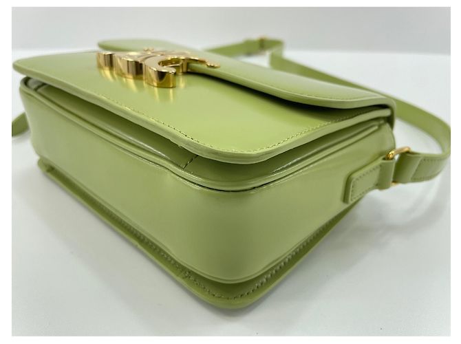 Céline Borsa a tracolla Teen in pelle verde Celine - vista 7