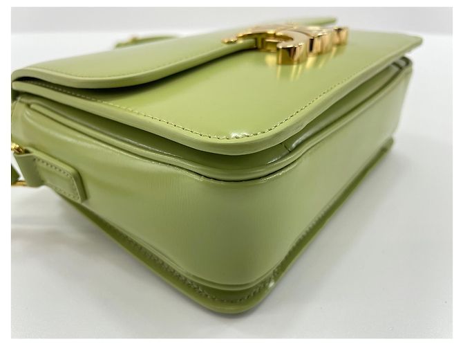 Céline Borsa a tracolla Teen in pelle verde Celine - vista 8