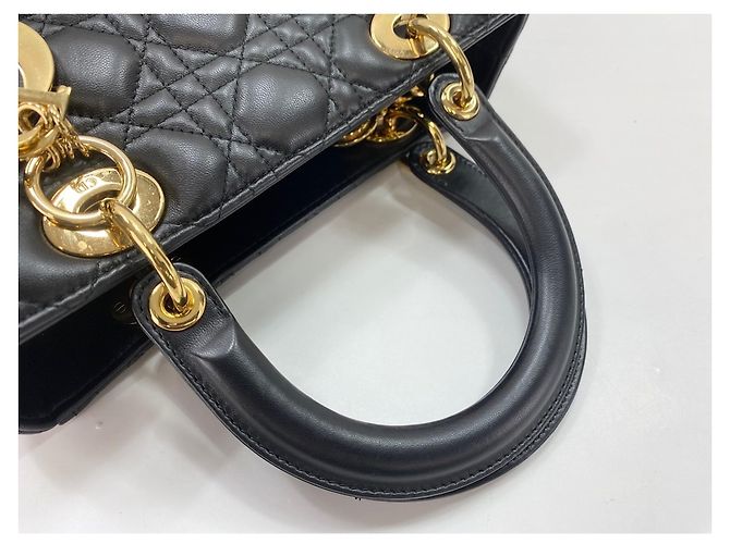 Borsa in pelle nera Christian Dior Nero - vista 11