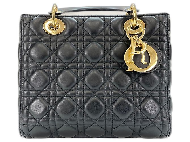 Borsa in pelle nera Christian Dior Nero - vista 2