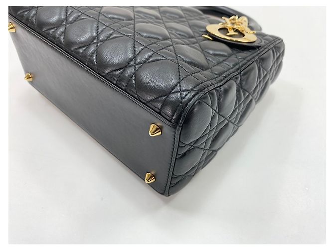 Borsa in pelle nera Christian Dior Nero - vista 7