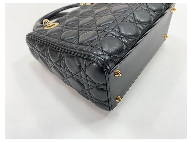 Borsa in pelle nera Christian Dior Nero - vista 8
