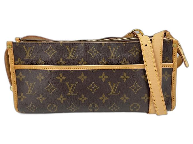 Borsa a tracolla lunga Popincourt Louis Vuitton Marrone - vista 11