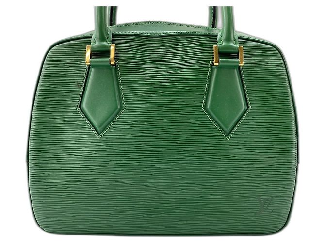 Borsa Louis Vuitton Sablon verde - vista 2