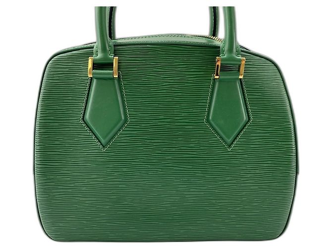 Borsa Louis Vuitton Sablon verde - vista 3