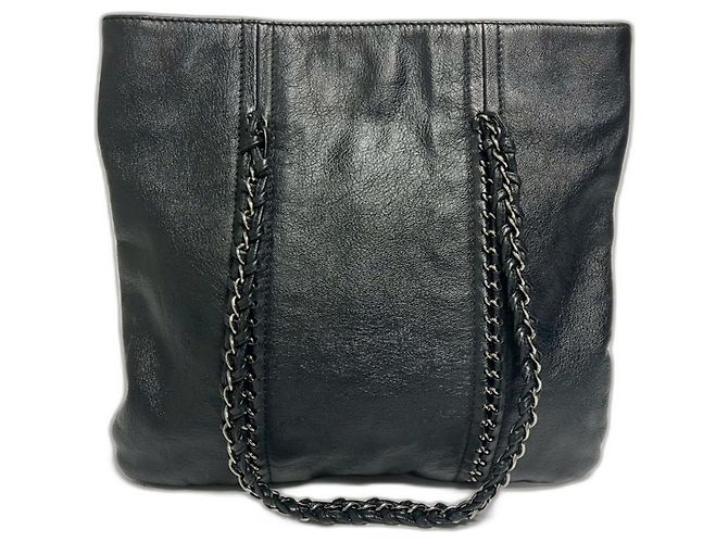 Borsa a tracolla Chanel in pelle nera Nero - vista 2