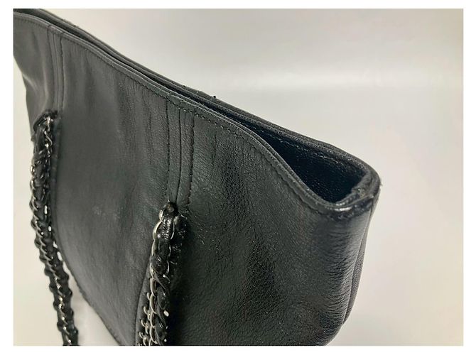 Borsa a tracolla Chanel in pelle nera Nero - vista 4