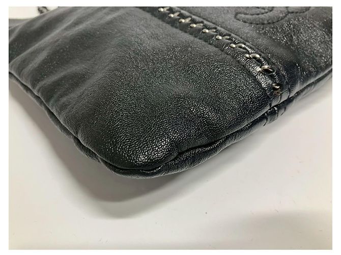 Borsa a tracolla Chanel in pelle nera Nero - vista 5