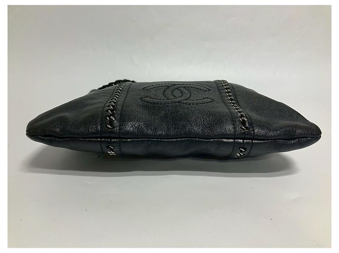 Borsa a tracolla Chanel in pelle nera Nero - vista 7