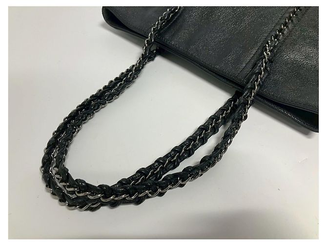 Borsa a tracolla Chanel in pelle nera Nero - vista 8