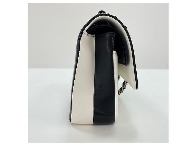 Borsa a Spalla Chanel Bicolor Double Flap Nero - vista 4