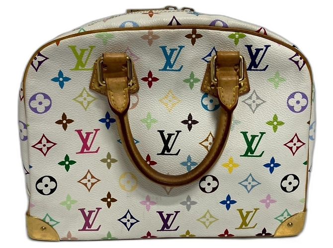 Borsa Louis Vuitton Trouville in bianco - vista 2