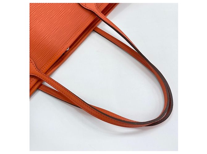 Borsa Tote Louis Vuitton Neverfull MM Arancione - vista 10