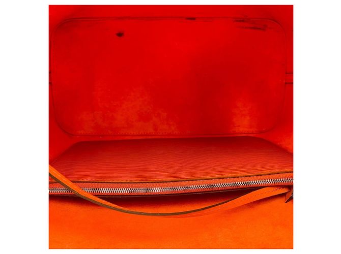 Borsa Tote Louis Vuitton Neverfull MM Arancione - vista 12