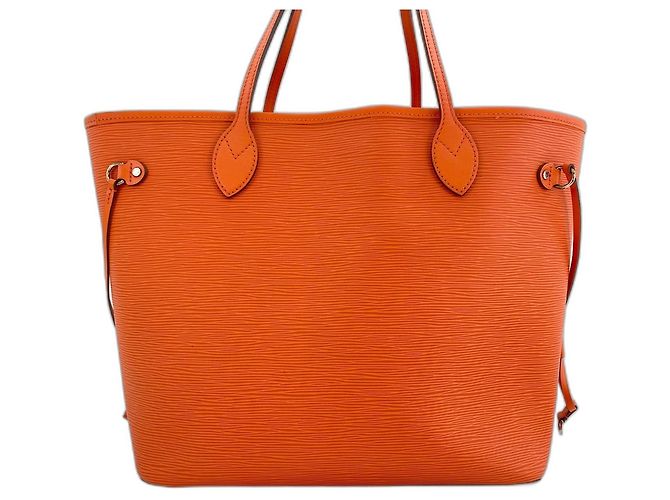 Borsa Tote Louis Vuitton Neverfull MM Arancione - vista 2