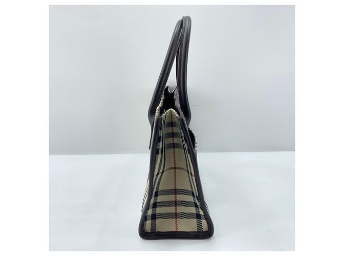 Burberry Nova Check Canvas Handtasche Braun - Ansicht 5