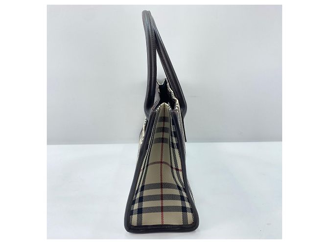 Burberry Nova Check Canvas Handtasche Braun - Ansicht 6
