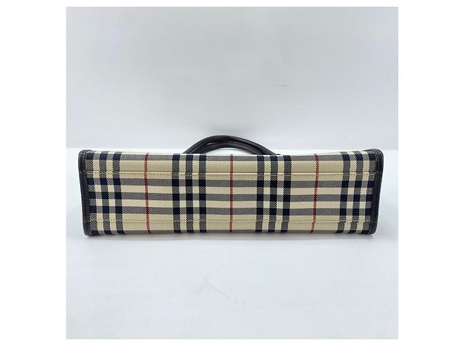 Burberry Nova Check Canvas Handtasche Braun - Ansicht 7