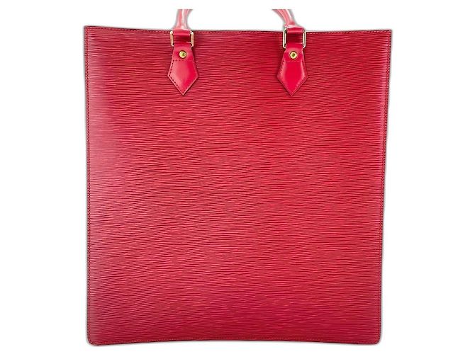 Borsa a mano Louis Vuitton Red Sac Plat Rosso - vista 3