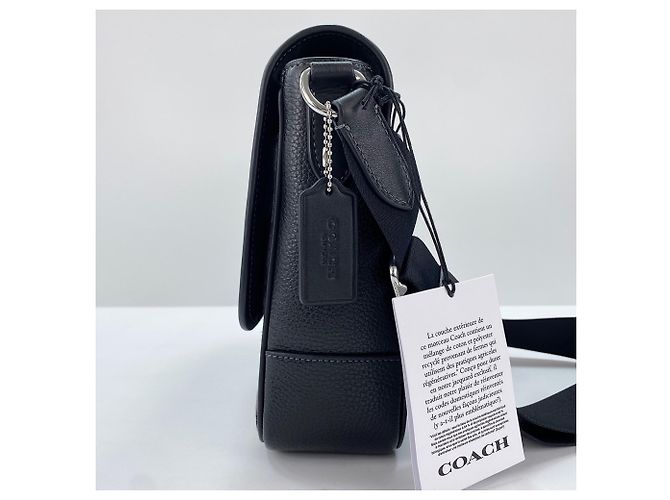Borsa Coach Sprint Map in pelle nera Nero - vista 4