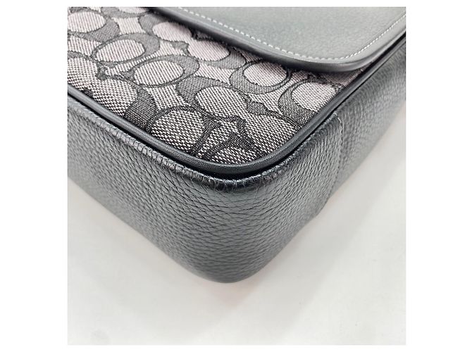Borsa Coach Sprint Map in pelle nera Nero - vista 6