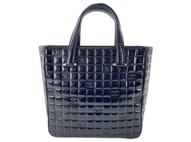 Borsa Tote Chanel Chocolate Bar Nero - vista 3