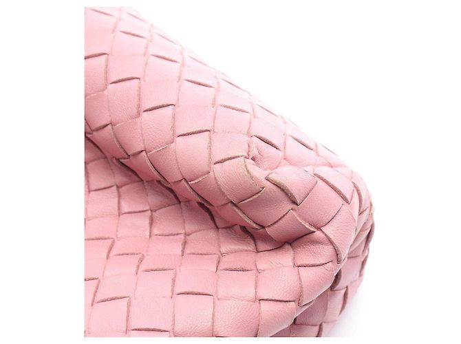 Borsa a tracolla in agnello Intrecciato Bottega Veneta Rosa - vista 7
