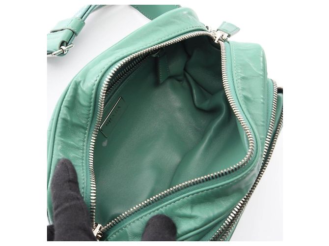 Borsa a Spalla in Pelle Nappa Antique PRADA Verde - vista 3